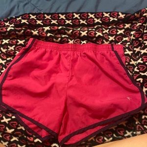 Pink Booty Shorts With Purple Outlining